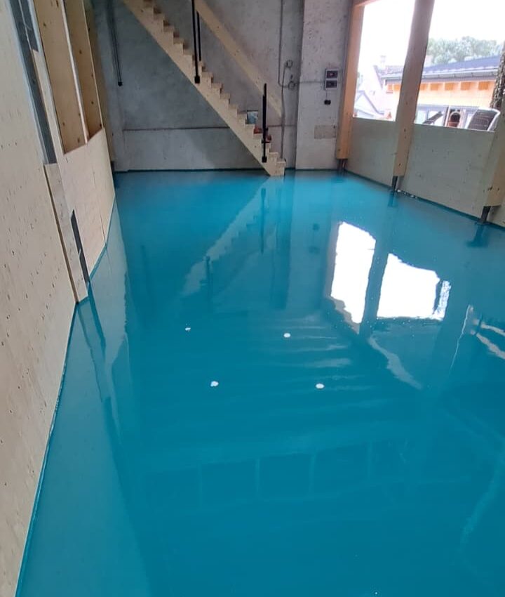 Epoxidharz Boden Wohnung